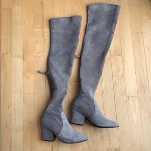 Excellent Condition, Grey Suede OTK Boot by Goodnight Macaroon, Size 6.5